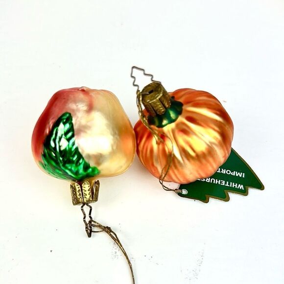 Whitehurst Imports Blown Glass Christmas Ornaments Fruits Vegetables Germany Vng - Picture 3 of 9